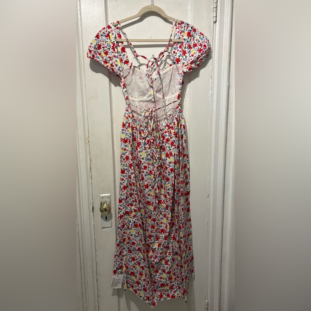 ASOS Floral Maxi Dress - Red and White - Picture 3 of 6